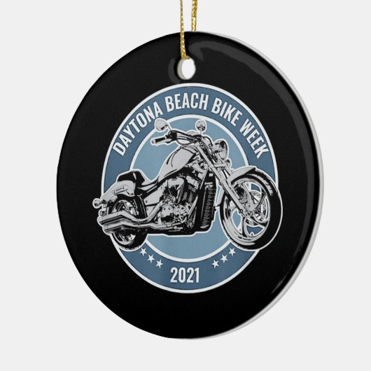 Daytona Beach Bike Week 2021 Keramisch Ornament (Links)