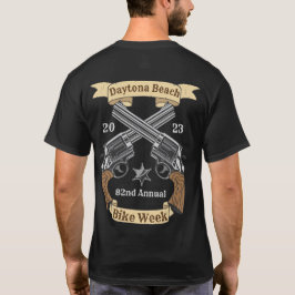 Daytona Beach Bike Week 2023 Crossed Pistolen T-shirt