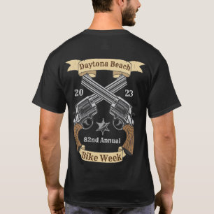 Daytona Beach Bike Week 2023 Crossed Pistolen T-shirt