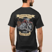 Daytona Beach Bike Week 2023 Motorcycle T-shirt (Achterkant)
