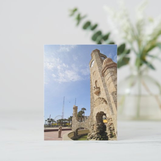 Daytona Beach Boardwalk Clock Tower Briefkaart (Staand voorkant)