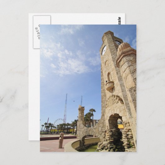 Daytona Beach Boardwalk Clock Tower Briefkaart (Voorkant / Achterkant)