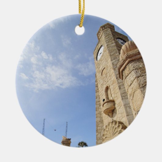Daytona Beach Boardwalk Clock Tower Ornament (Voorkant)