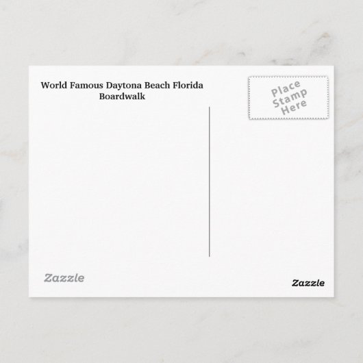 Daytona Beach, Briefkaart van Florida (Achterkant)