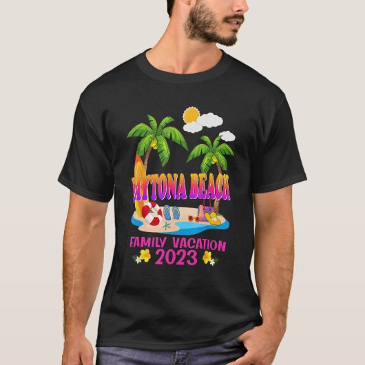 Daytona Beach Family Vacation Summer Beach Matchin T-shirt (Voorkant)