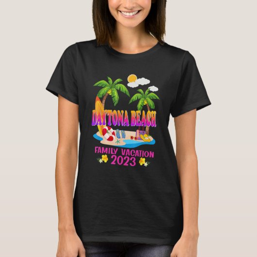 Daytona Beach Family Vacation Summer Beach Matchin T-shirt (Voorkant)