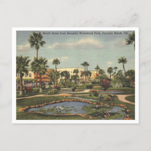 Daytona Beach FL, Beach Street Uitzicht, 1950 Geïn Briefkaart