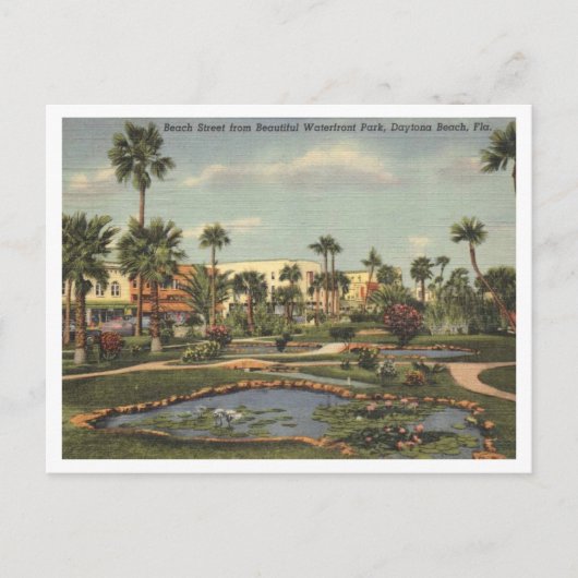 Daytona Beach FL, Beach Street Uitzicht, 1950 Geïn Briefkaart (Voorkant)
