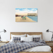 Daytona Beach, FL - Beach Uitzicht van Pier Casino Canvas Afdruk (Insitu (Slaapkamer))