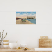 Daytona Beach, FL - Beach Uitzicht van Pier Casino Poster (Keuken)