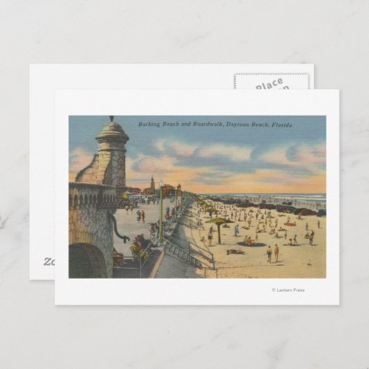 Daytona Beach, FL - Boardwalk Uitzicht van Beach Briefkaart (Voorkant / Achterkant)
