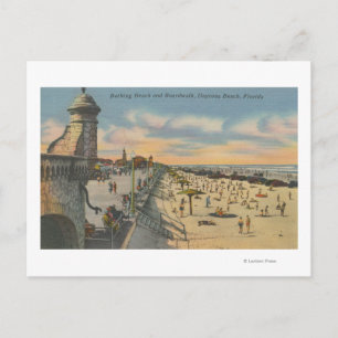 Daytona Beach, FL - Boardwalk Uitzicht van Beach Briefkaart