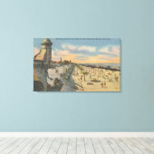 Daytona Beach, FL - Boardwalk Uitzicht van Beach Canvas Afdruk (Insitu (Houten vloer))