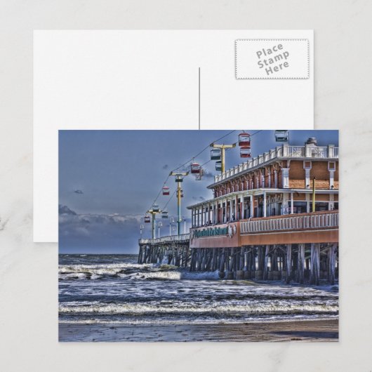Daytona Beach FL Pier Briefkaart (Voorkant / Achterkant)