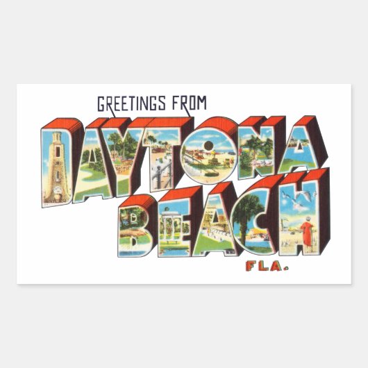 Daytona Beach FL Rechthoekige Sticker (Voorkant)