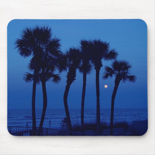 Daytona Beach FL Tropical Palm Tree Mousepad Muismat (Voorkant)