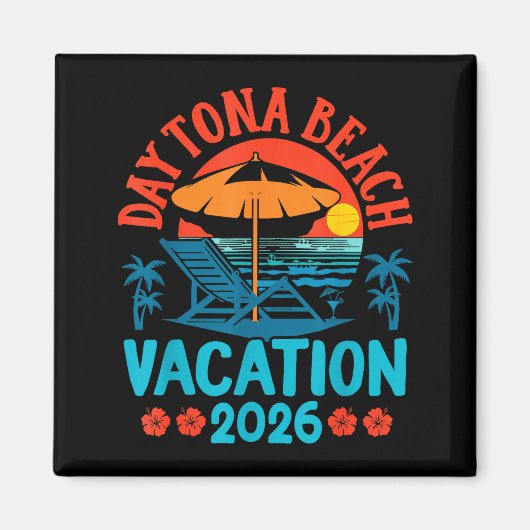 Daytona Beach Florida 2026 Family Vacation Summer Magneet (Voorkant)