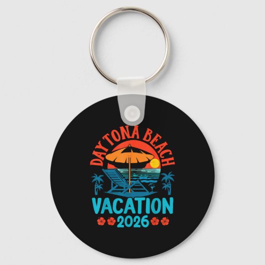 Daytona Beach Florida 2026 Family Vacation Summer  Sleutelhanger (Voorkant)