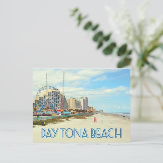 Daytona Beach Florida beach foto Briefkaart (Staand voorkant)