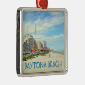 Daytona Beach Florida beach foto Metalen Ornament (Rechts)