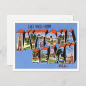 Daytona Beach, Florida  Big Letters Briefkaart (Voorkant / Achterkant)