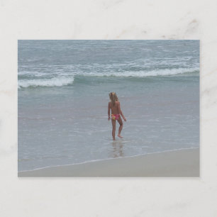 Daytona Beach Florida Bikini Girl Post card FL Briefkaart