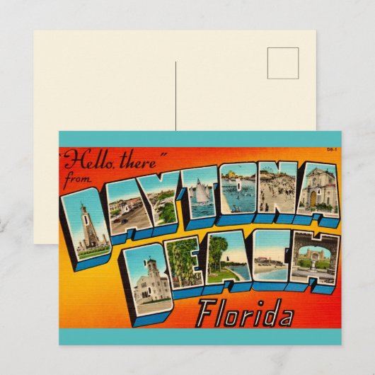 Daytona Beach Florida Briefkaart (Voorkant / Achterkant)