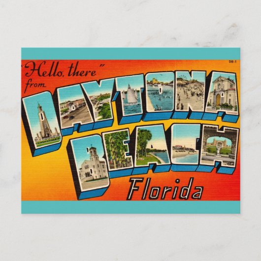Daytona Beach Florida Briefkaart (Voorkant)