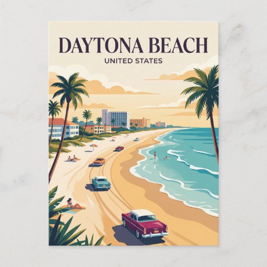 Daytona Beach Florida Briefkaart (Voorkant)