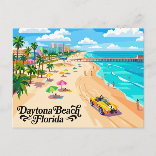 Daytona Beach Florida Briefkaart (Voorkant)