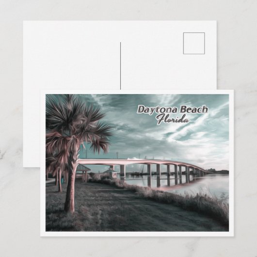 DAYTONA BEACH FLORIDA BRIEFKAART (Voorkant / Achterkant)