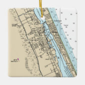 Daytona Beach Florida Chart Keramisch Ornament (Voorkant)