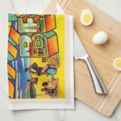 Daytona Beach Florida FL Briefkaart met grote lett Theedoek (Quarter Fold)