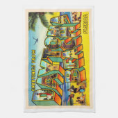 Daytona Beach Florida FL Briefkaart met grote lett Theedoek (Verticaal)