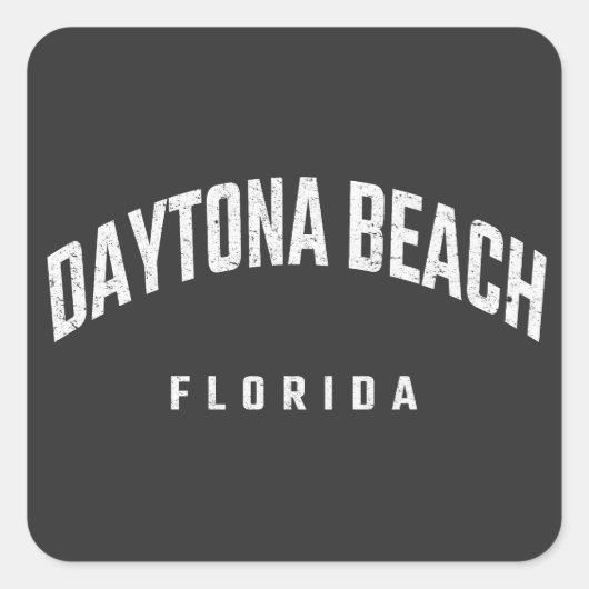 Daytona Beach Florida FL Vierkante Sticker (Voorkant)