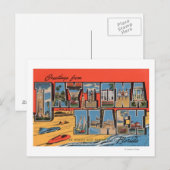Daytona Beach, Florida - Grote letterscènes Briefkaart (Voorkant / Achterkant)
