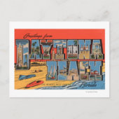 Daytona Beach, Florida - Grote letterscènes Briefkaart (Voorkant)