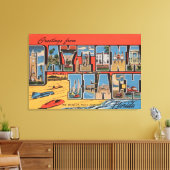 Daytona Beach, Florida - Grote letterscènes Canvas Afdruk (Insitu (Woonkamer))