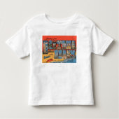 Daytona Beach, Florida - Grote letterscènes Kinder Shirts (Voorkant)