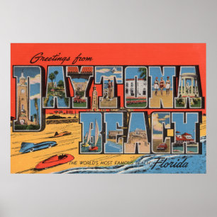 Daytona Beach, Florida - Grote letterscènes Poster