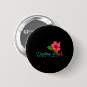 Daytona Beach Florida Hibiscus Bloem Ronde Button 5,7 Cm (Voorkant /achterkant)