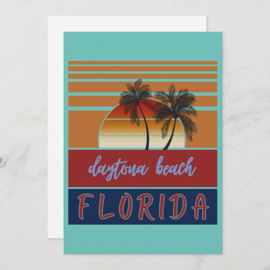 Daytona Beach Florida Kaart (Voorkant / Achterkant)