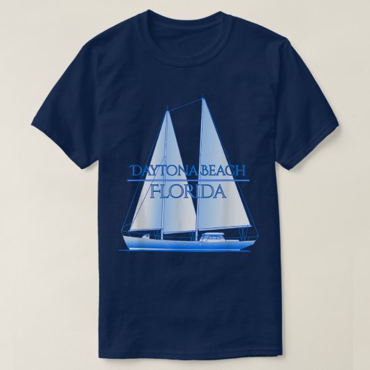Daytona Beach Florida kustvaart Nautical Sailing S T-shirt (Design voorkant)