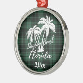 Daytona Beach Florida Palm Tree Green Metalen Ornament (Links)
