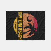 Daytona Beach Florida Palm Tree Sunset Vac Fleece Deken (Voorkant (Horizontaal))