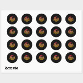 Daytona Beach Florida Palm Tree Sunset Vac Ronde Sticker (Vel)