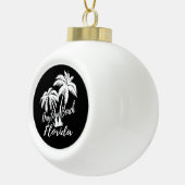 Daytona Beach Florida Palm Trees Beach Keramische Bal Ornament (Rechts)