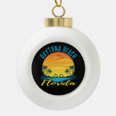 Daytona Beach Florida Palm Trees Beach Keramische Bal Ornament (Voorkant)