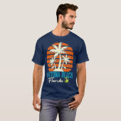 Daytona Beach Florida Palm Trees Orange Sunset T-shirt (Voorkant volledig)