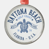 Daytona Beach Florida Paradise Beach Metalen Ornament (Voorkant)
